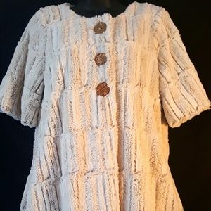 Anthropologie Aunt Wanda Faux Fur Coat Sweater